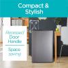 imageBLACKDECKER 17 Cu Ft Compact Refrigerator ENERGY STAR Certified Single Door Mini Fridge with Chiller Compartment Personal Fridge for Home or Dorm Room R600a Refrigerant BCRK17VStainless LookSilver