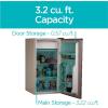 imageBLACKDECKER 17 Cu Ft Compact Refrigerator ENERGY STAR Certified Single Door Mini Fridge with Chiller Compartment Personal Fridge for Home or Dorm Room R600a Refrigerant BCRK17VStainless LookSilver