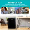 imageBLACKDECKER 17 Cu Ft Compact Refrigerator ENERGY STAR Certified Single Door Mini Fridge with Chiller Compartment Personal Fridge for Home or Dorm Room R600a Refrigerant BCRK17VStainless LookBlack