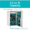 imageBLACKDECKER 17 Cu Ft Compact Refrigerator ENERGY STAR Certified Single Door Mini Fridge with Chiller Compartment Personal Fridge for Home or Dorm Room R600a Refrigerant BCRK17VStainless LookWhite
