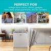 imageBLACKDECKER 17 Cu Ft Compact Refrigerator ENERGY STAR Certified Single Door Mini Fridge with Chiller Compartment Personal Fridge for Home or Dorm Room R600a Refrigerant BCRK17VStainless LookWhite