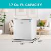 imageBLACKDECKER 17 Cu Ft Compact Refrigerator ENERGY STAR Certified Single Door Mini Fridge with Chiller Compartment Personal Fridge for Home or Dorm Room R600a Refrigerant BCRK17VStainless LookWhite