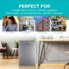 imageBLACKDECKER 17 Cu Ft Compact Refrigerator ENERGY STAR Certified Single Door Mini Fridge with Chiller Compartment Personal Fridge for Home or Dorm Room R600a Refrigerant BCRK17VStainless LookSilver