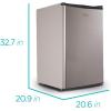 imageBLACKDECKER 17 Cu Ft Compact Refrigerator ENERGY STAR Certified Single Door Mini Fridge with Chiller Compartment Personal Fridge for Home or Dorm Room R600a Refrigerant BCRK17VStainless LookSilver