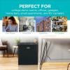 imageBLACKDECKER 17 Cu Ft Compact Refrigerator ENERGY STAR Certified Single Door Mini Fridge with Chiller Compartment Personal Fridge for Home or Dorm Room R600a Refrigerant BCRK17VStainless LookBlack