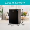 imageBLACKDECKER 17 Cu Ft Compact Refrigerator ENERGY STAR Certified Single Door Mini Fridge with Chiller Compartment Personal Fridge for Home or Dorm Room R600a Refrigerant BCRK17VStainless LookBlack