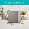 imageBLACKDECKER 17 Cu Ft Compact Refrigerator ENERGY STAR Certified Single Door Mini Fridge with Chiller Compartment Personal Fridge for Home or Dorm Room R600a Refrigerant BCRK17VStainless LookSilver