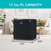 imageBLACKDECKER 17 Cu Ft Compact Refrigerator ENERGY STAR Certified Single Door Mini Fridge with Chiller Compartment Personal Fridge for Home or Dorm Room R600a Refrigerant BCRK17VStainless LookBlack