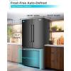 imageBLACKDECKER 17 Cu Ft Convertible Freezer Refrigerator Upright Freezer with Glass Shelves ENERGY STAR rated Frost Free BUC1700XS Stainless LookBlack