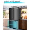 imageBLACKDECKER 17 Cu Ft Convertible Freezer Refrigerator Upright Freezer with Glass Shelves ENERGY STAR rated Frost Free BUC1700XS Stainless LookBlack