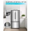 imageBLACKDECKER 17 Cu Ft Convertible Freezer Refrigerator Upright Freezer with Glass Shelves ENERGY STAR rated Frost Free BUC1700XS Stainless LookStainless Steel Look