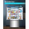 imageBLACKDECKER 17 Cu Ft Convertible Freezer Refrigerator Upright Freezer with Glass Shelves ENERGY STAR rated Frost Free BUC1700XS Stainless LookStainless Steel Look