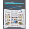 imageBLACKDECKER 17 Cu Ft Convertible Freezer Refrigerator Upright Freezer with Glass Shelves ENERGY STAR rated Frost Free BUC1700XS Stainless LookWhite