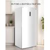 imageBLACKDECKER 17 Cu Ft Convertible Freezer Refrigerator Upright Freezer with Glass Shelves ENERGY STAR rated Frost Free BUC1700XS Stainless LookWhite