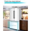 imageBLACKDECKER 17 Cu Ft Convertible Freezer Refrigerator Upright Freezer with Glass Shelves ENERGY STAR rated Frost Free BUC1700XS Stainless LookWhite