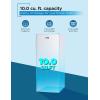 imageBLACKDECKER 17 Cu Ft Convertible Freezer Refrigerator Upright Freezer with Glass Shelves ENERGY STAR rated Frost Free BUC1700XS Stainless LookWhite
