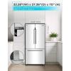imageBLACKDECKER 17 Cu Ft Convertible Freezer Refrigerator Upright Freezer with Glass Shelves ENERGY STAR rated Frost Free BUC1700XS Stainless LookWhite