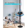imageBLACKDECKER 18Inch Stand Fan with Pedestal Base Height Adjustable Pedestal Fan with Remote and Touch Control Panel Free Standing Fan with 90Degree Oscillating and 3Speed Settings BlackBlack