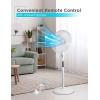 imageBLACKDECKER 18Inch Stand Fan with Pedestal Base Height Adjustable Pedestal Fan with Remote and Touch Control Panel Free Standing Fan with 90Degree Oscillating and 3Speed Settings BlackWhite