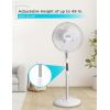 imageBLACKDECKER 18Inch Stand Fan with Pedestal Base Height Adjustable Pedestal Fan with Remote and Touch Control Panel Free Standing Fan with 90Degree Oscillating and 3Speed Settings BlackWhite