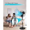imageBLACKDECKER 18Inch Stand Fan with Pedestal Base Height Adjustable Pedestal Fan with Remote and Touch Control Panel Free Standing Fan with 90Degree Oscillating and 3Speed Settings BlackBlack