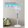 imageBLACKDECKER 18Inch Stand Fan with Pedestal Base Height Adjustable Pedestal Fan with Remote and Touch Control Panel Free Standing Fan with 90Degree Oscillating and 3Speed Settings BlackWhite