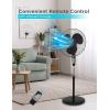 imageBLACKDECKER 18Inch Stand Fan with Pedestal Base Height Adjustable Pedestal Fan with Remote and Touch Control Panel Free Standing Fan with 90Degree Oscillating and 3Speed Settings BlackBlack