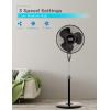imageBLACKDECKER 18Inch Stand Fan with Pedestal Base Height Adjustable Pedestal Fan with Remote and Touch Control Panel Free Standing Fan with 90Degree Oscillating and 3Speed Settings BlackBlack
