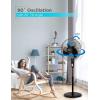 imageBLACKDECKER 18Inch Stand Fan with Pedestal Base Height Adjustable Pedestal Fan with Remote and Touch Control Panel Free Standing Fan with 90Degree Oscillating and 3Speed Settings BlackBlack