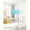 imageBLACKDECKER 18Inch Stand Fan with Pedestal Base Height Adjustable Pedestal Fan with Remote and Touch Control Panel Free Standing Fan with 90Degree Oscillating and 3Speed Settings BlackWhite