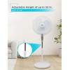 imageBLACKDECKER 18Inch Stand Fan with Pedestal Base Height Adjustable Pedestal Fan with Remote and Touch Control Panel Free Standing Fan with 90Degree Oscillating and 3Speed Settings BlackWhite