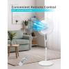 imageBLACKDECKER 18Inch Stand Fan with Pedestal Base Height Adjustable Pedestal Fan with Remote and Touch Control Panel Free Standing Fan with 90Degree Oscillating and 3Speed Settings BlackWhite