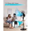 imageBLACKDECKER 18Inch Stand Fan with Pedestal Base Height Adjustable Pedestal Fan with Remote and Touch Control Panel Free Standing Fan with 90Degree Oscillating and 3Speed Settings BlackBlack
