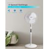 imageBLACKDECKER 18Inch Stand Fan with Pedestal Base Height Adjustable Pedestal Fan with Remote and Touch Control Panel Free Standing Fan with 90Degree Oscillating and 3Speed Settings BlackWhite