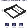 imageBLACKDECKER 3 Tier Expandable Collapsing Foldable Laundry Rack for Air Drying Clothing Space Saving Heavy Duty Lightweight Metal Drying RackSilverBlack