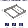 imageBLACKDECKER 3 Tier Expandable Collapsing Foldable Laundry Rack for Air Drying Clothing Space Saving Heavy Duty Lightweight Metal Drying RackSilverGray