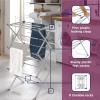 imageBLACKDECKER 3 Tier Expandable Collapsing Foldable Laundry Rack for Air Drying Clothing Space Saving Heavy Duty Lightweight Metal Drying RackSilverGray