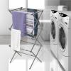 imageBLACKDECKER 3 Tier Expandable Collapsing Foldable Laundry Rack for Air Drying Clothing Space Saving Heavy Duty Lightweight Metal Drying RackSilverSilver
