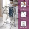 imageBLACKDECKER 3 Tier Expandable Collapsing Foldable Laundry Rack for Air Drying Clothing Space Saving Heavy Duty Lightweight Metal Drying RackSilverSilver