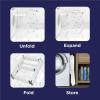 imageBLACKDECKER 3 Tier Expandable Collapsing Foldable Laundry Rack for Air Drying Clothing Space Saving Heavy Duty Lightweight Metal Drying RackSilverWhite