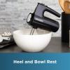 imageBLACKDECKER 5 Speed Electric Hand Held Mixer HELIX beaters Whisk and Dough Hook Attachments Turbo Boost SnapOn Storage CaseBlack