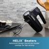 imageBLACKDECKER 5 Speed Electric Hand Held Mixer HELIX beaters Whisk and Dough Hook Attachments Turbo Boost SnapOn Storage CaseBlack