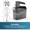 imageBLACKDECKER 5 Speed Electric Hand Held Mixer HELIX beaters Whisk and Dough Hook Attachments Turbo Boost SnapOn Storage CaseBlack