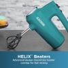 imageBLACKDECKER 5 Speed Electric Hand Held Mixer HELIX beaters Whisk and Dough Hook Attachments Turbo Boost SnapOn Storage CaseTeal