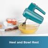 imageBLACKDECKER 5 Speed Electric Hand Held Mixer HELIX beaters Whisk and Dough Hook Attachments Turbo Boost SnapOn Storage CaseTeal