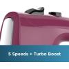 imageBLACKDECKER 5 Speed Electric Hand Held Mixer HELIX beaters Whisk and Dough Hook Attachments Turbo Boost SnapOn Storage CaseWineberry