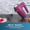 imageBLACKDECKER 5 Speed Electric Hand Held Mixer HELIX beaters Whisk and Dough Hook Attachments Turbo Boost SnapOn Storage CaseWineberry