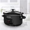 imageBLACKDECKER 7Quart Digital Slow Cooker SCD7007SSD Temperature Probe SousVide Locking Lid Removable Stoneware CrockStandard Slow Cooker