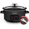 imageBLACKDECKER 7Quart Digital Slow Cooker SCD7007SSD Temperature Probe SousVide Locking Lid Removable Stoneware CrockStandard Slow Cooker
