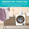 imageBLACKDECKER 80 Cu Ft Electric Front Load Dryer with Steam Clothes Dryer with LED Display 12 Cycle Selections ENERGY STAR 240V Machine Requires Professional Installation BFLD80ME White15 Cu Ft
